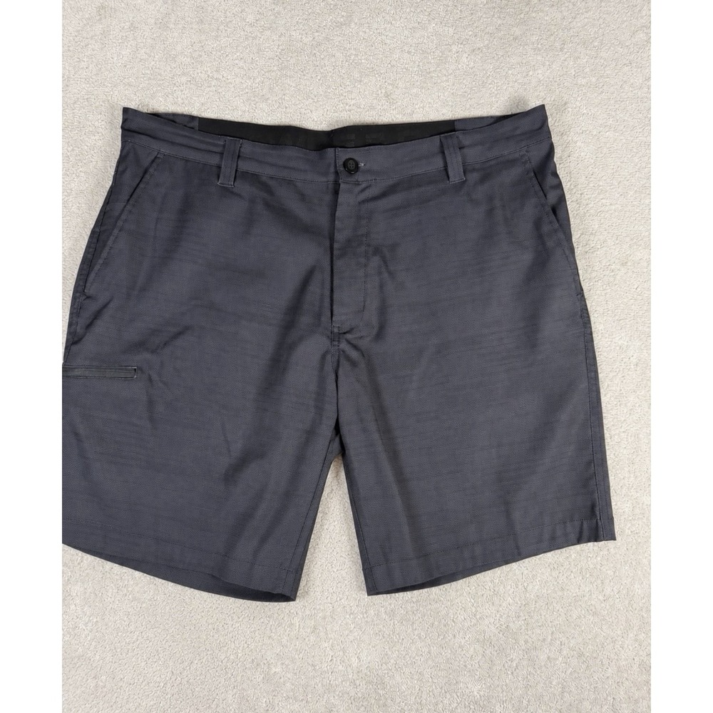 Hawke & Co Mens Performance Golf Shorts Charcoal Grey Textured Shorts Size 38W